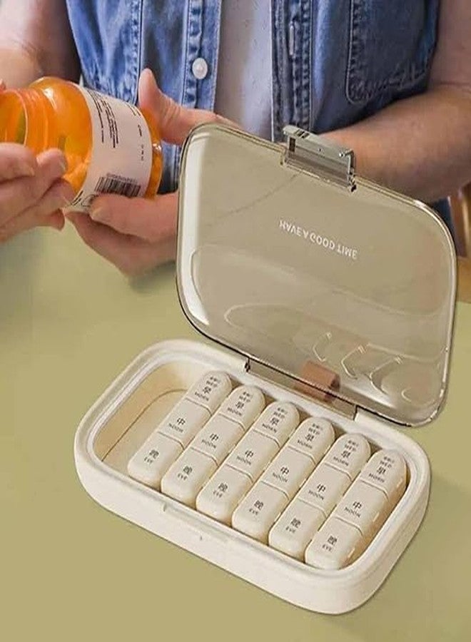 ODMART Pill Box 7 Day 3 Times a Day | Weekly Medication Organizer with 3 Compartments Per Day | Daily Vitamin & Tablet Storage Reminder Box | Travel Pill Case (Multicolor) - Image 5
